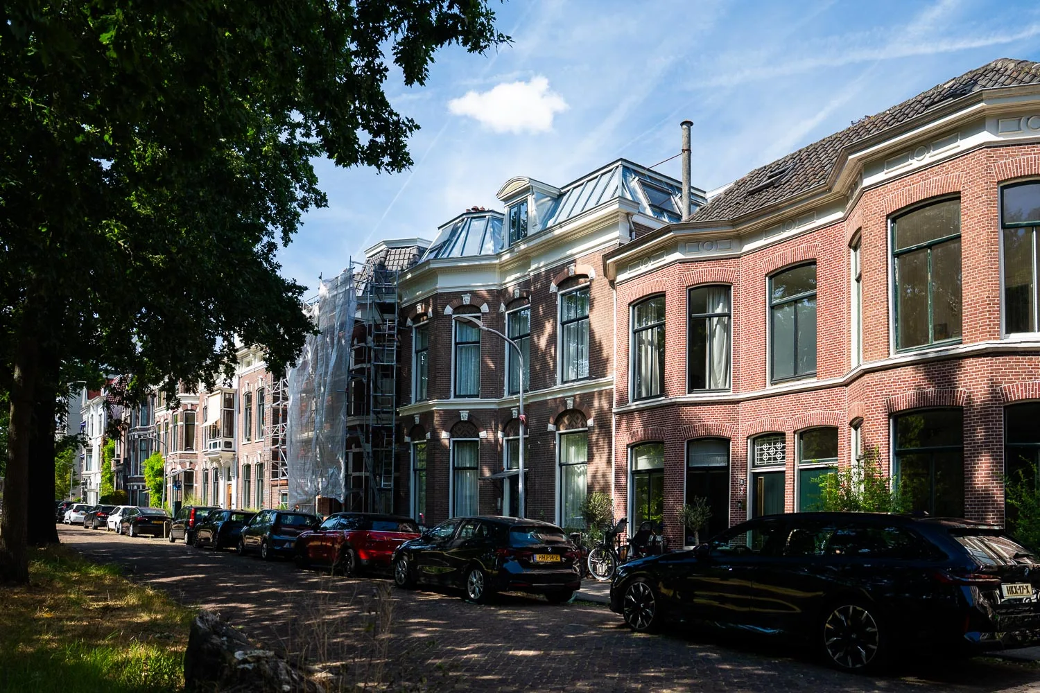 Herenhuizen aan de Baan in Haarlem met vernieuwd zinken dak